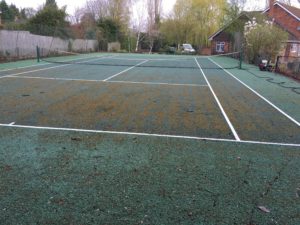 Tennis court cleaning, Guildford, Surrey